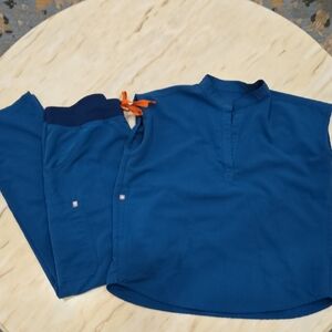 Blue Sleeveless Top and Pants Set